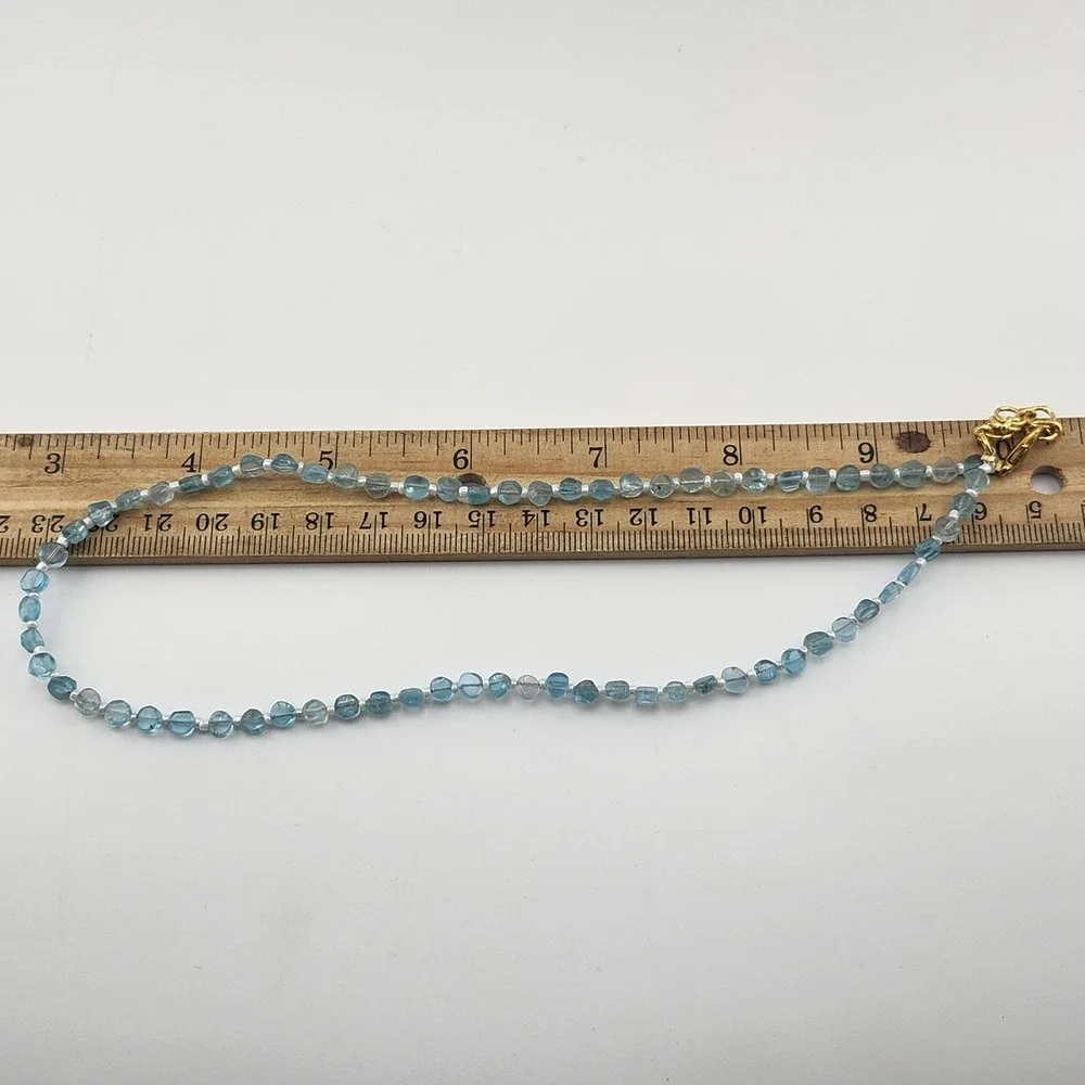Blue‎ Apatite Bead Necklace